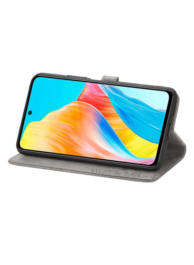 إيروريكس جراب هاتف OPPO A98 من الجلد المنقوش بزهرة ماندالا - Image 4