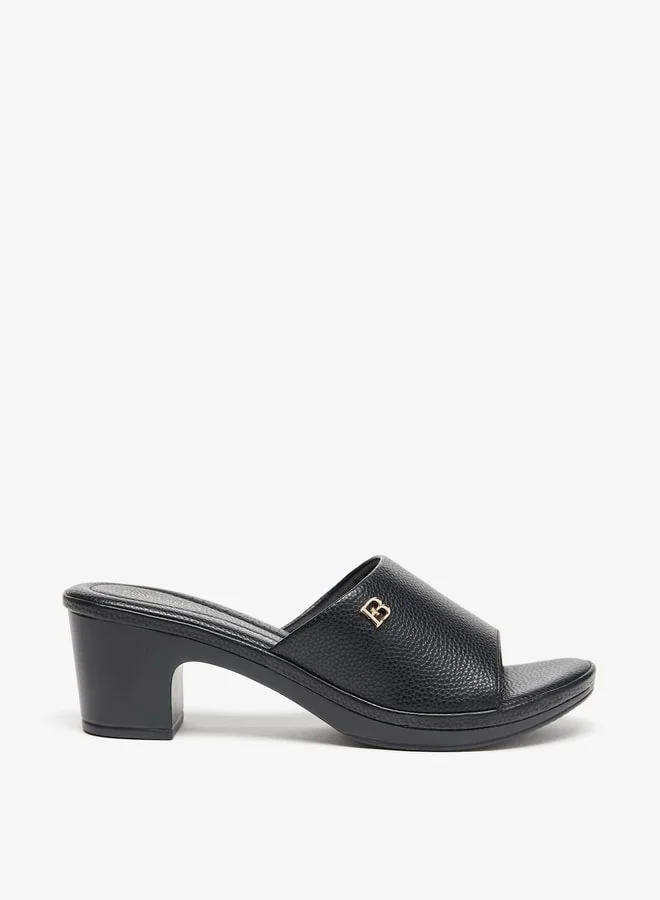 فلورا بيلا من شو إكسبرس Womens Textured Slip-On Sandals With Block Heels