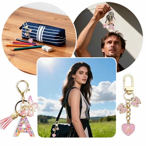 Mengayadi Cute Letter Charm Set for Owala Water Bottle 24oz, 32oz, 40oz, Owala Kids & Coffee Tumbler, FreeSip – Includes Handle Strap, for Owala & Stanley Cup Accessories(K, Pink) - Image 5