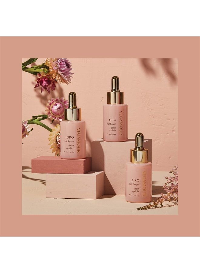 VEGAMOUR سيروم الشعر GRO - سيروم للشعر من أجل شعر صحي وأكثر كثافة وكثافة - سيروم للشعر بالكافيين والبيوتين - Image 4