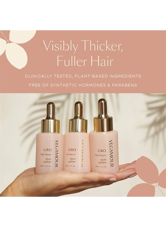 VEGAMOUR سيروم الشعر GRO - سيروم للشعر من أجل شعر صحي وأكثر كثافة وكثافة - سيروم للشعر بالكافيين والبيوتين - Image 2