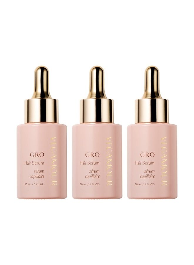 VEGAMOUR سيروم الشعر GRO - سيروم للشعر من أجل شعر صحي وأكثر كثافة وكثافة - سيروم للشعر بالكافيين والبيوتين - Image 1