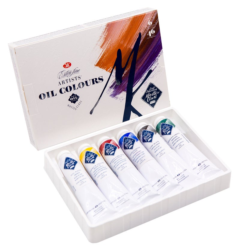 Master Class Finest Artists Oil Paints Set 6 X 46 ML Nevskaya Palitra