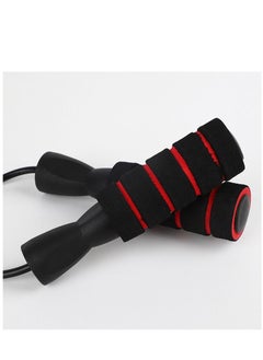 Generic Fully Adjustable Jump Rope With Bearing & Foam Handles - Black/Red  - Image 5