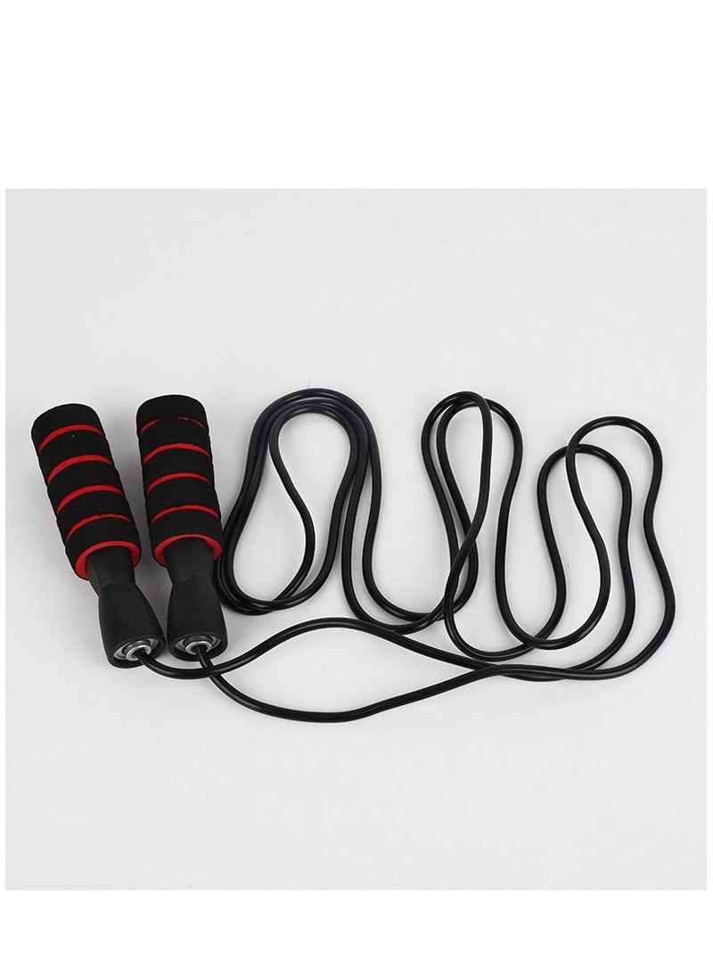 Generic Fully Adjustable Jump Rope With Bearing & Foam Handles - Black/Red  - Image 4