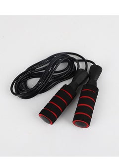 Generic Fully Adjustable Jump Rope With Bearing & Foam Handles - Black/Red  - Image 2