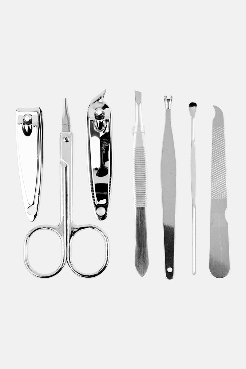 Joe Boxer Stainless Steel 7 Pcs Manicure Tool Kit, Silver  - Image 2
