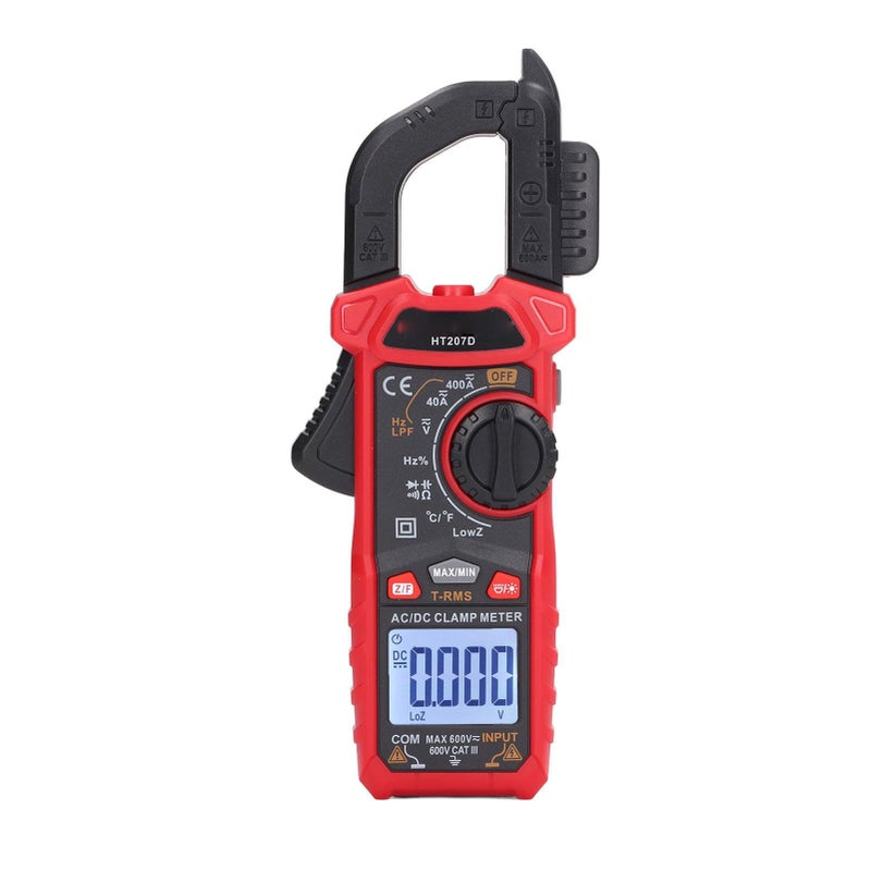Digital Clamp Voltmeter Tester with LED Flashlight Auto Shut Off Low Power Indicator - Image 5