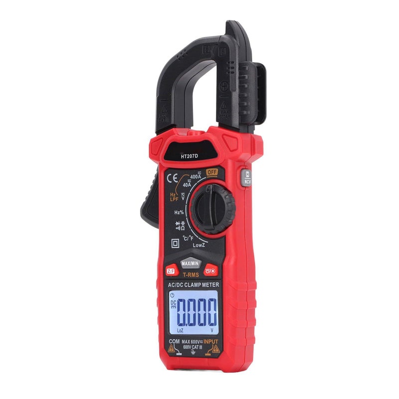 Digital Clamp Voltmeter Tester with LED Flashlight Auto Shut Off Low Power Indicator - Image 4