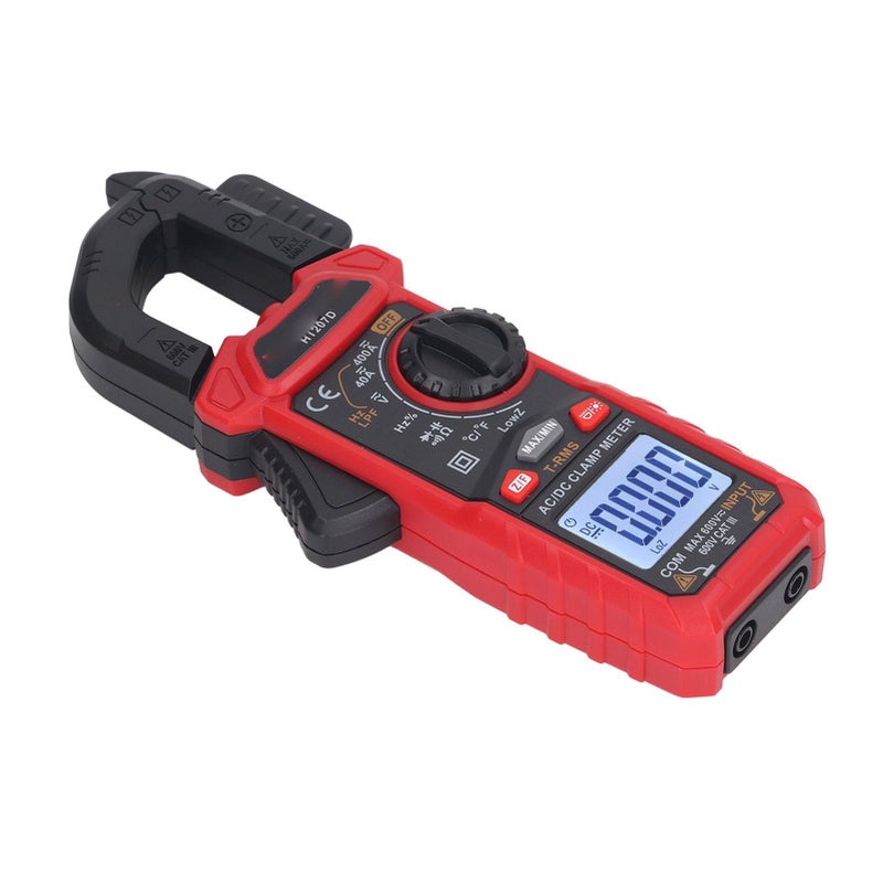 Digital Clamp Voltmeter Tester with LED Flashlight Auto Shut Off Low Power Indicator - Image 3