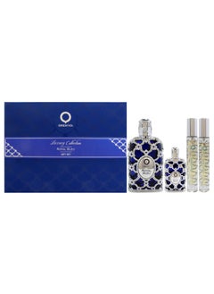 Royal Bleu by Orientica for Unisex - 4 Pc Gift Set 2.7oz EDP Spray, 2 x 10ml EDP Spray, 7.5ml EDP Splash