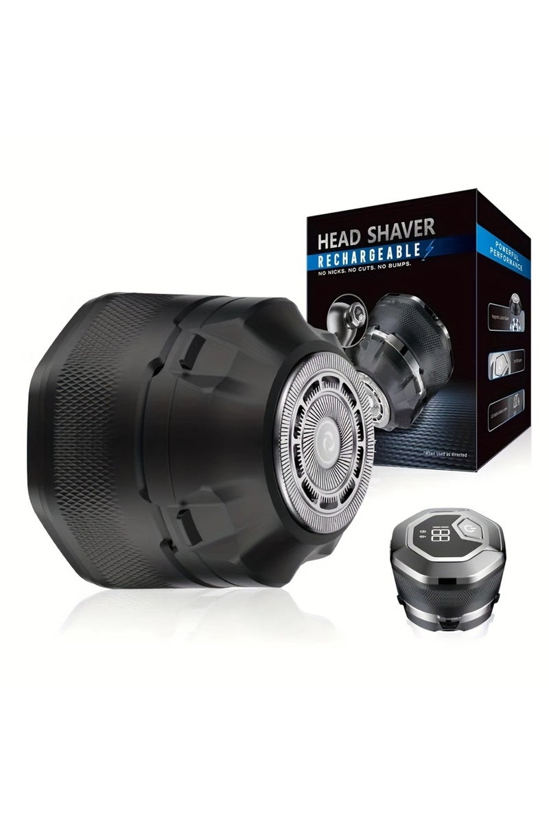 Black Electric Shaver for Man Powerful Single Head Hair Cutting Machine Wet Dry Head Shaver for Bald