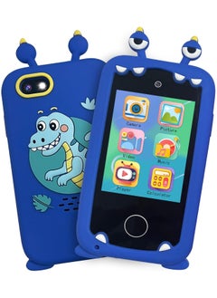 ERTYU Kids Smart Phone Toys for Boys Ages 3-7 with Dual Camera - Toddler Phone Toys with Learning Games, Travel Toys with MP3 Music Player for Birthday Gifts for 3 4 5 6 7 Year Old Kids (Blue1)  - Image 1