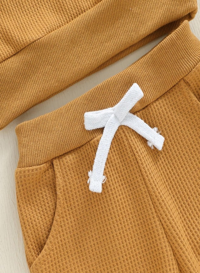 BULINGNA Toddler Baby Boy Fall Winter Clothes Long Sleeve Crewneck Pullover Sweatshirt Jogger Pants Set 2Pcs Contrast Outfit (Blue, 12-18 Months) - Image 5
