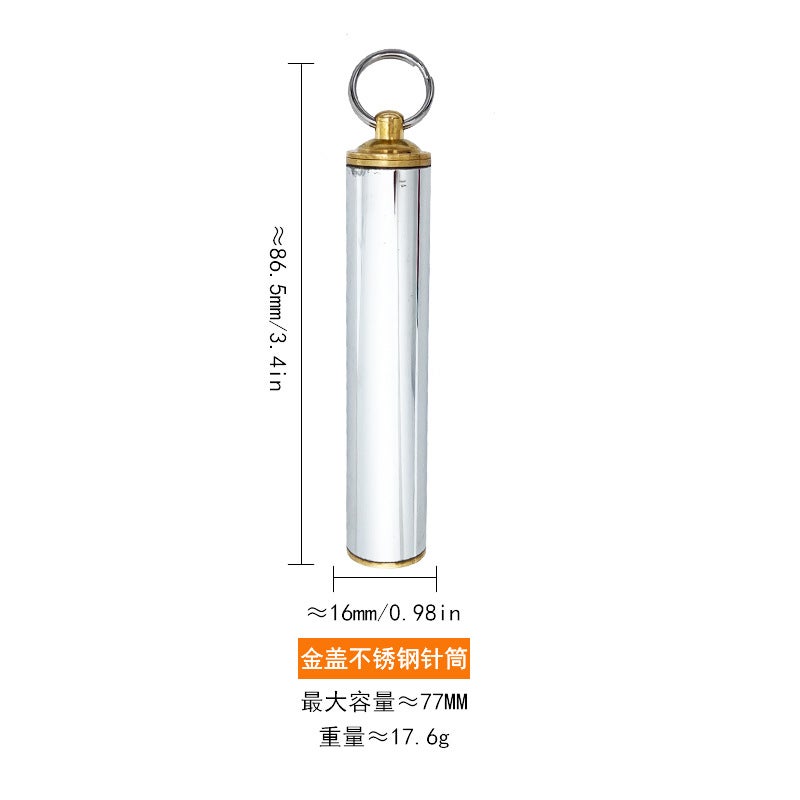 Elderly Blind Needle Side-Hole Sewing No-Threading Tool Gold cap stainless steel syringe without needle (100 multiples)