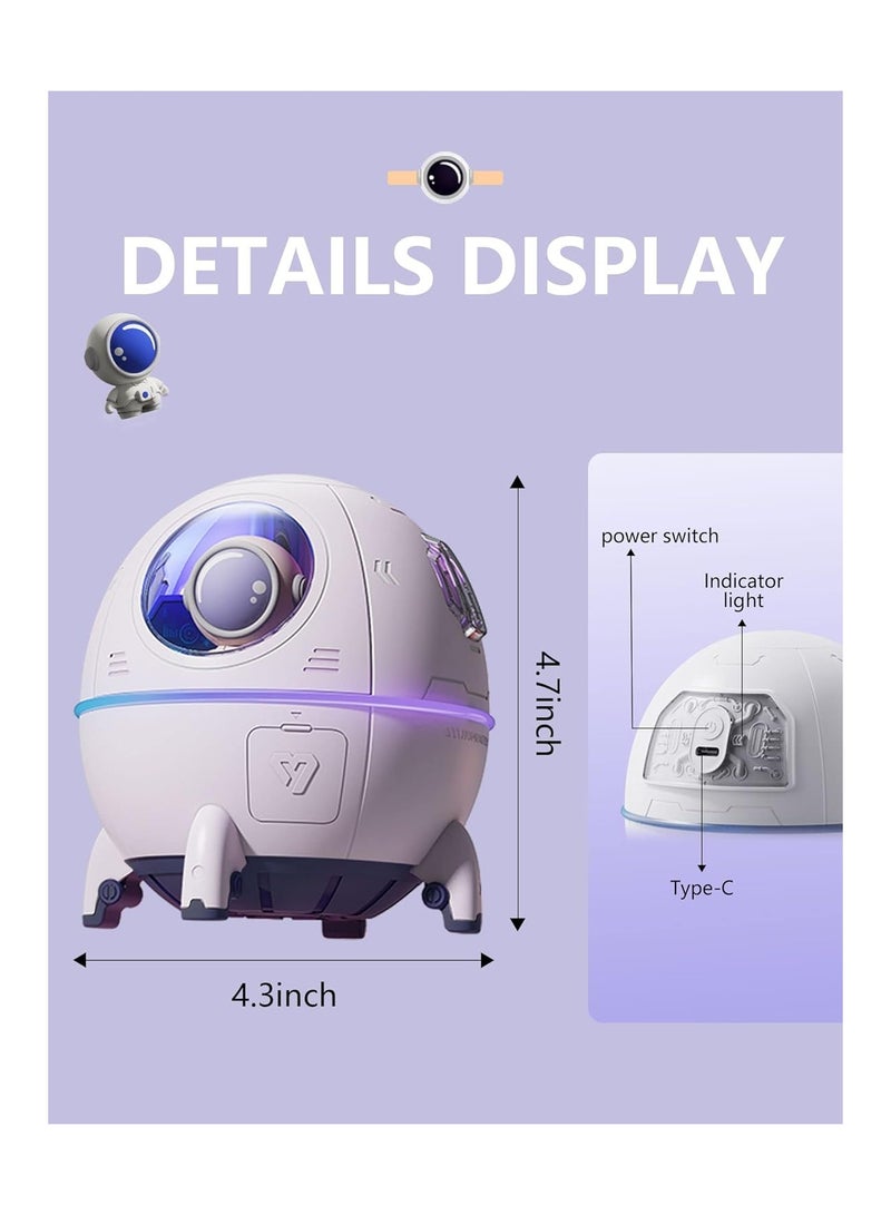 SOLARAE Mini Portable Humidifier, USB Desktop Small Humidifier with Auto Shut Off, Cool Mist Humidifiers 220ml, Colorful Night Lights, 2 Spray Modes, Quiet Humidifier for Bedroom Baby Plants Kids Home Travel - Image 5