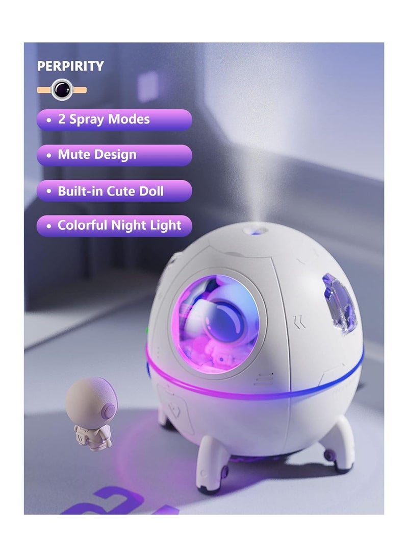 SOLARAE Mini Portable Humidifier, USB Desktop Small Humidifier with Auto Shut Off, Cool Mist Humidifiers 220ml, Colorful Night Lights, 2 Spray Modes, Quiet Humidifier for Bedroom Baby Plants Kids Home Travel - Image 2