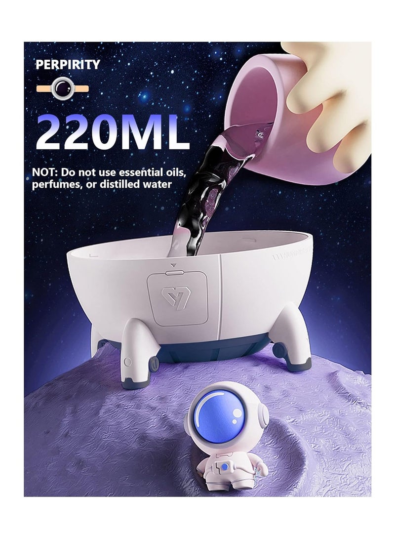 SOLARAE Mini Portable Humidifier, USB Desktop Small Humidifier with Auto Shut Off, Cool Mist Humidifiers 220ml, Colorful Night Lights, 2 Spray Modes, Quiet Humidifier for Bedroom Baby Plants Kids Home Travel - Image 3