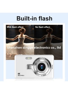 Generic Ccd HD 4K Pixel Digital Camera Student Entry Mini Card Machine Campus Shooting Camera-Body Color:Q12 Black Official Standard  - Image 5