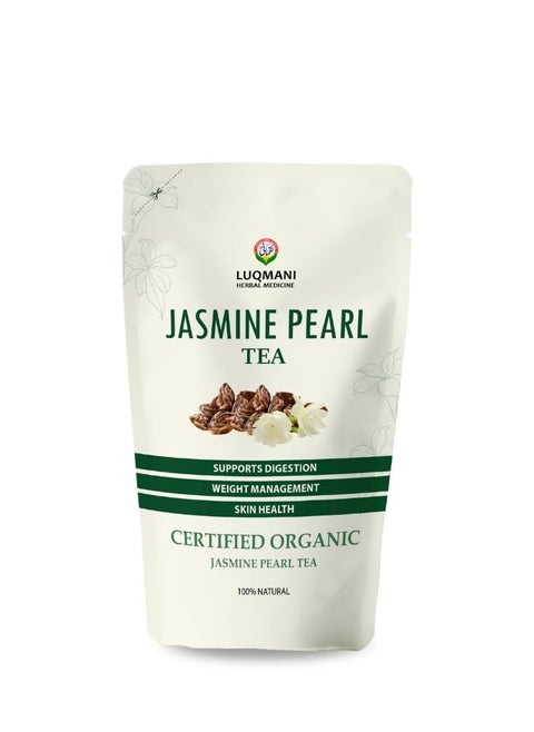 Luqmani 100% Pure Jasmine Pearls Green Tea for Weight Loss - Green Tea with Jasmine Buds - Loose Leaf Tea - 35 Gm