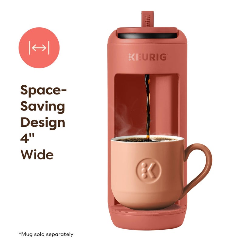 Keurig صانعة القهوة كيريج K-Mini ميت، لصنع كوب واحد من كبسولات K-Cup، تحضر حتى 12 أونصة، آلة قهوة مدمجة محمولة للمساحات الصغيرة، رائعة للغرف الجامعية والمكاتب، أحمر صخري - Image 2