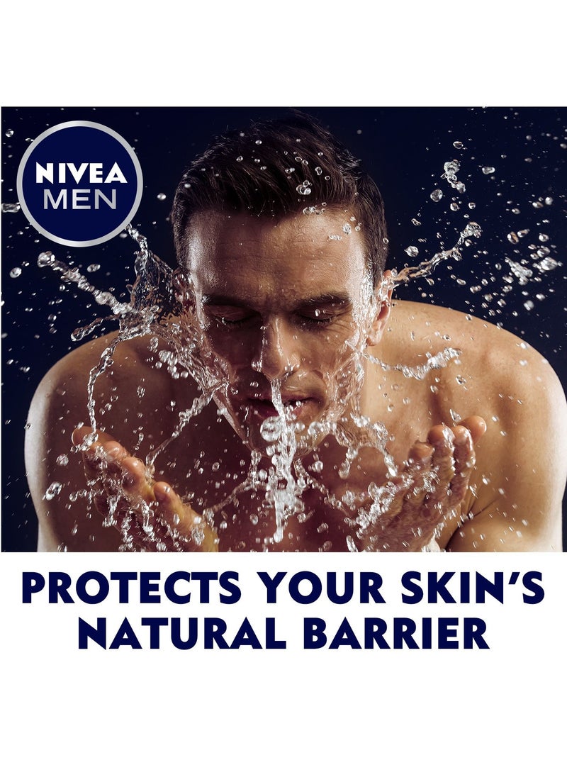 Nivea - NIVEA MEN Face Wash Cleanser, Protect & Care Active Charcoal, 2x100ml - Image 1
