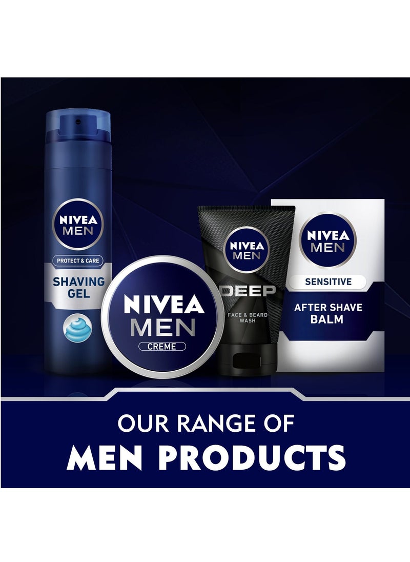 Nivea - NIVEA MEN Face Wash Cleanser, Protect & Care Active Charcoal, 2x100ml - Image 1