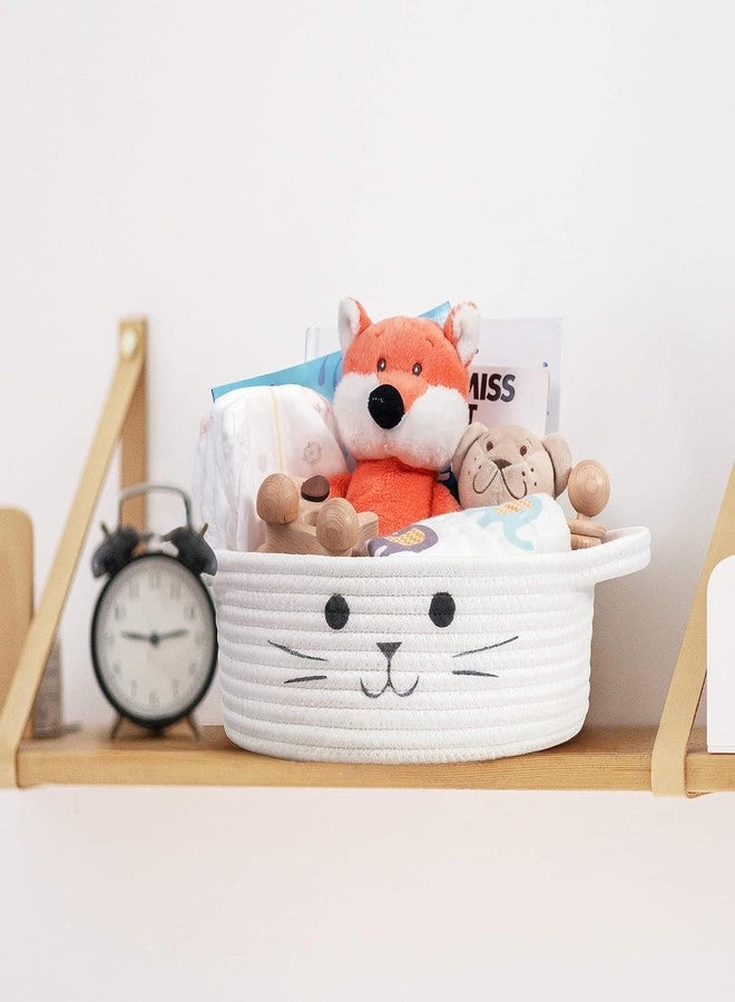 ALBY® Decor Basket, Nursery Basket for Baby Clothes, Toys, Laundry, Blanket, Cute Animal Storage Box, Large Woven Gift for Kids, Baby Showers- (WHITE, 13.8" W x 6" H) - Image 3