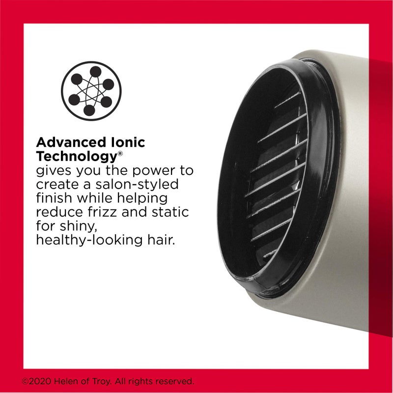 Revlon مجفف شعر ريفلون توربو بتقنية الأيونات المتقدمة، طلاء سيراميك | ميزات الحرارة التوربينية ولقطة البرد، 1875 واط للتجفيف السريع واللمعان (فضي) - Image 2