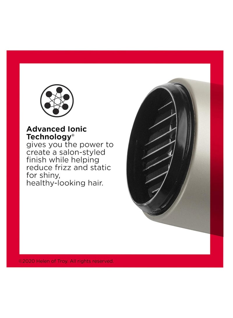 Revlon REVLON Turbo Hair Dryer with Advanced Ionic Technology, Ceramic Coating | Turbo Heat and Cold Shot Features, 1875 Watts for Fast Drying and Shine (Silver) - Image 2