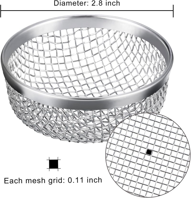2 Pack Flying Insect Screen RV Furnace Vent Screen RV Water Heater Vent Cover 2.8 Inch Stainless Steel Mesh with Installation Tool