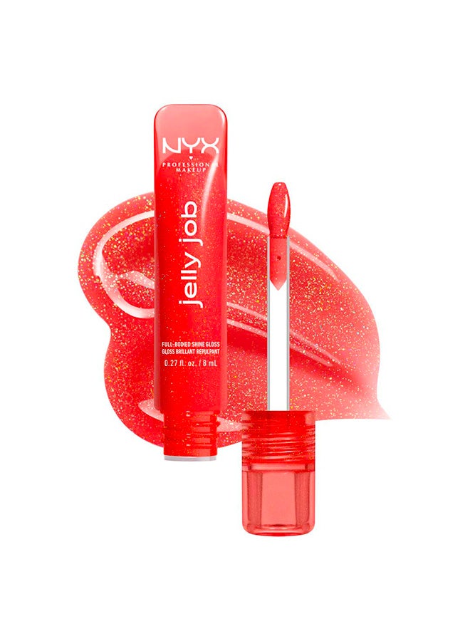 NYX PROFESSIONAL MAKEUP Jelly Job, Full-Bodied Shine Gloss, Lip-Smoothing Shine, Hyper-Glossy Finish, Jelly Squeeze - Image 1