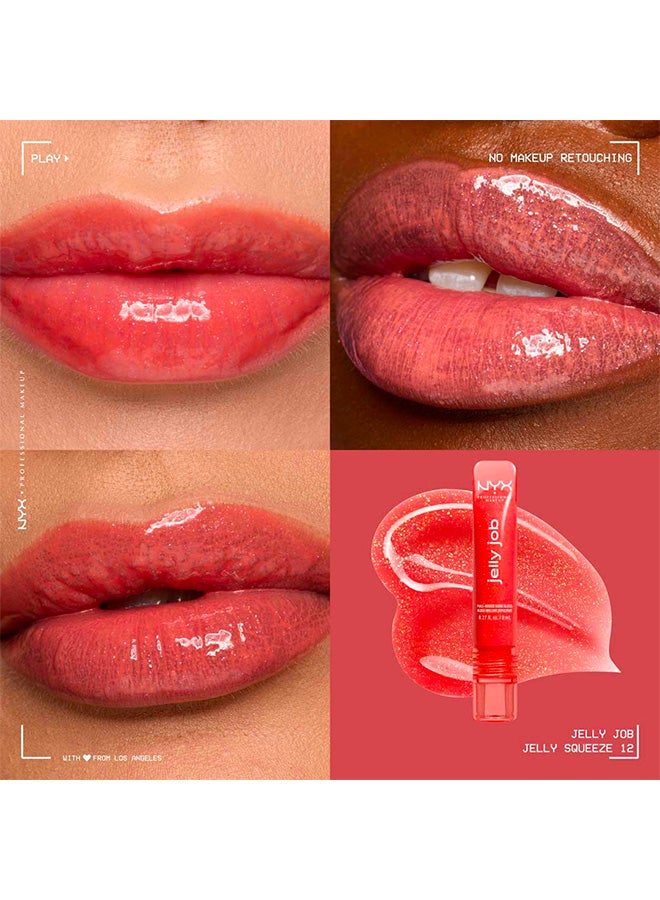 NYX PROFESSIONAL MAKEUP Jelly Job, Full-Bodied Shine Gloss, Lip-Smoothing Shine, Hyper-Glossy Finish, Jelly Squeeze - Image 2