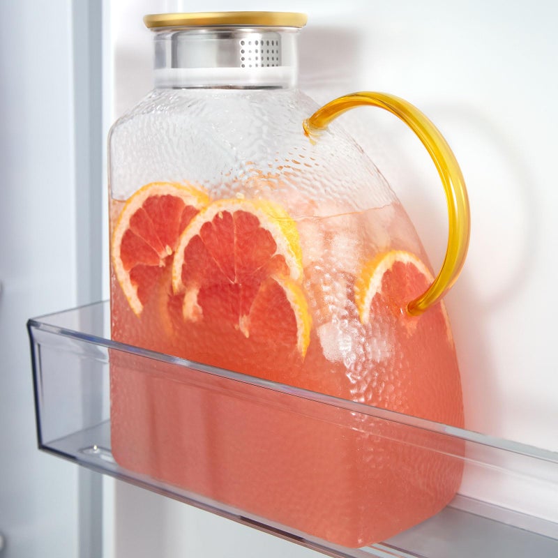 WARMSIMPLE Glass Pitcher With Lid,1 Gallon Glass Water Pitcher For Fridge, 128OZ glass pitchers With Handle And Lid, Hot And Cold pitchers, Large Carafe Jug For Iced Tea Juice Coffee Milk - Image 1