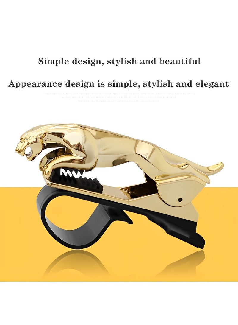 REOCLE Car-used Phone Holder in Leopard Shape 360° Rotatable and Ventilated Car Mobile Phone Holder with One-button Release Suitable for All iPhone & Android - Image 3