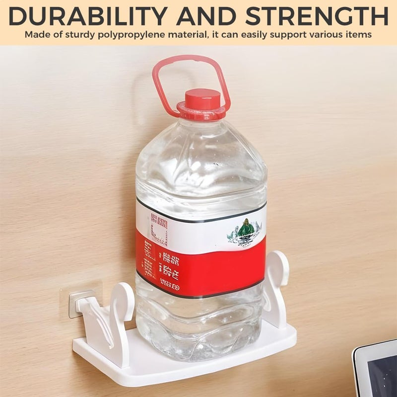 HASTHIP® Wall Shelf Aesthetic White Little Swan Storage Shelf Self Adhesive Wall Decor Shelf Bathroom Toiletries Storage Holder Utility Shelf for Kitchen, Bathroom, Office, 25x13x2.3cm - Image 3