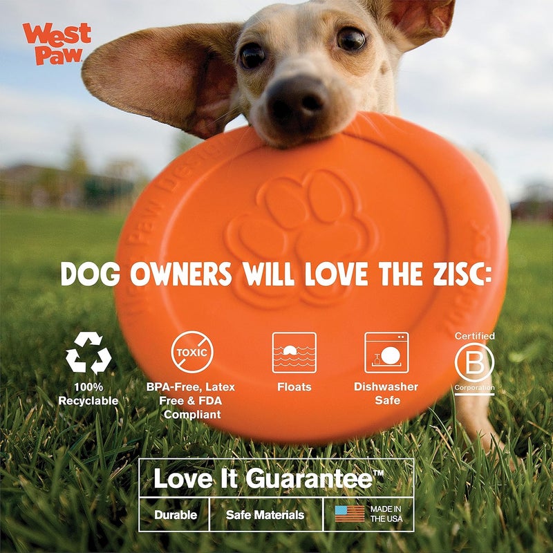 West Paw Zogoflex Zisc Frisbee Dog Toy, Blue, Small - Image 3