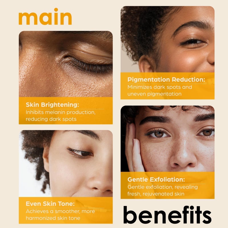 artnaturals صابون حمض الكوجيك + إسفنجة شبكية أفريقية (عبوة من قطعتين × 142 جرام من قضبان الكركم) مزيل للبقع الداكنة وفرط التصبغ والندبات - مركب ياباني أصلي فيتامين سي وحمض الهيالورونيك والريتينول وزبدة الشيا (حمضيات) - Image 2