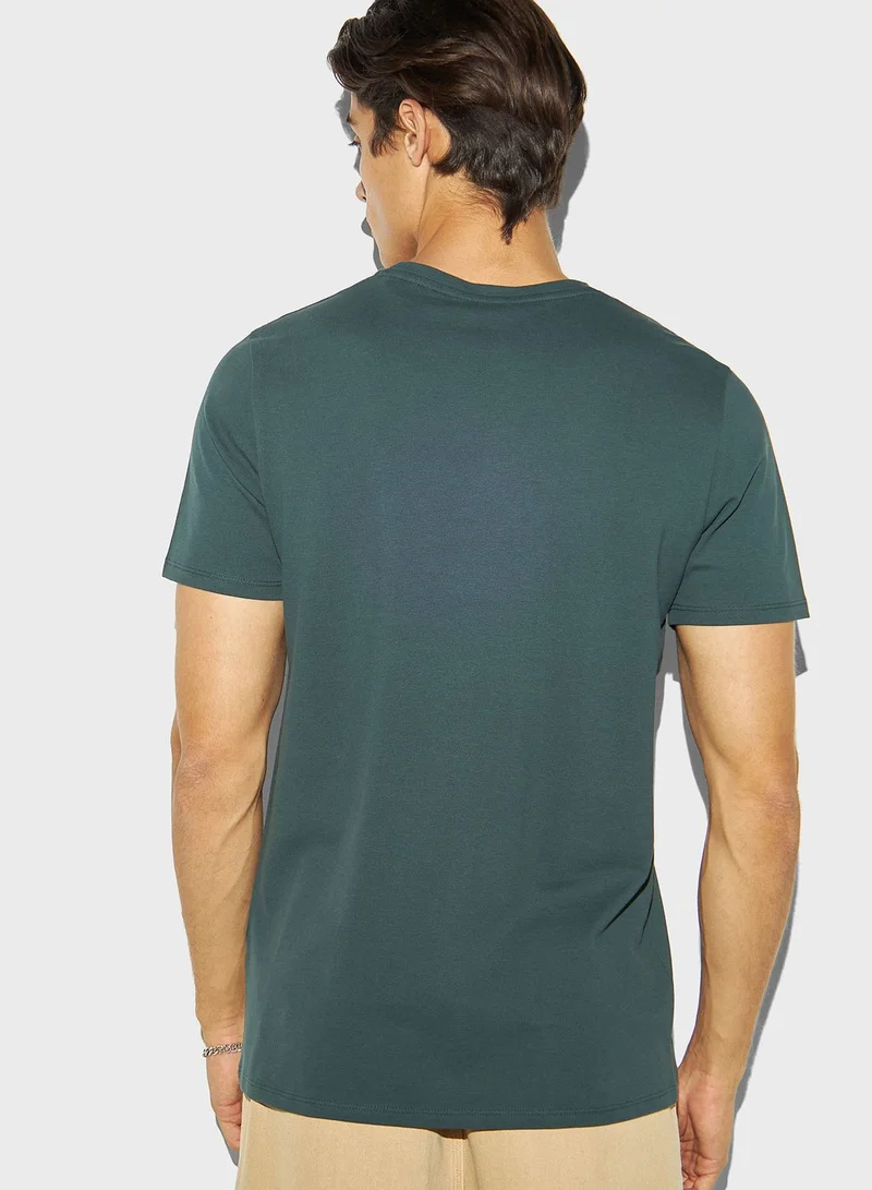 Iconic Slogan Crew Neck T-Shirt