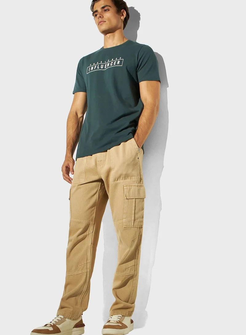 Iconic Slogan Crew Neck T-Shirt