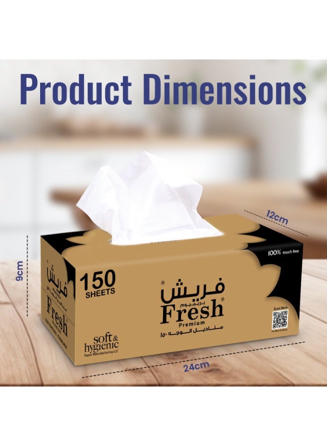 إس إن إتش باكينج علبة مناديل وجه منعشة، تحتوي على 30 علبة، كل علبة تحتوي على 150 منديل × طبقتين، بإجمالي 4500 منديل. - Image 2