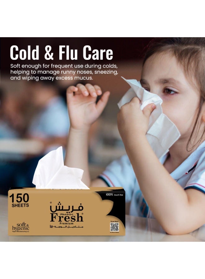 إس إن إتش باكينج علبة مناديل وجه منعشة، تحتوي على 30 علبة، كل علبة تحتوي على 150 منديل × طبقتين، بإجمالي 4500 منديل. - Image 4