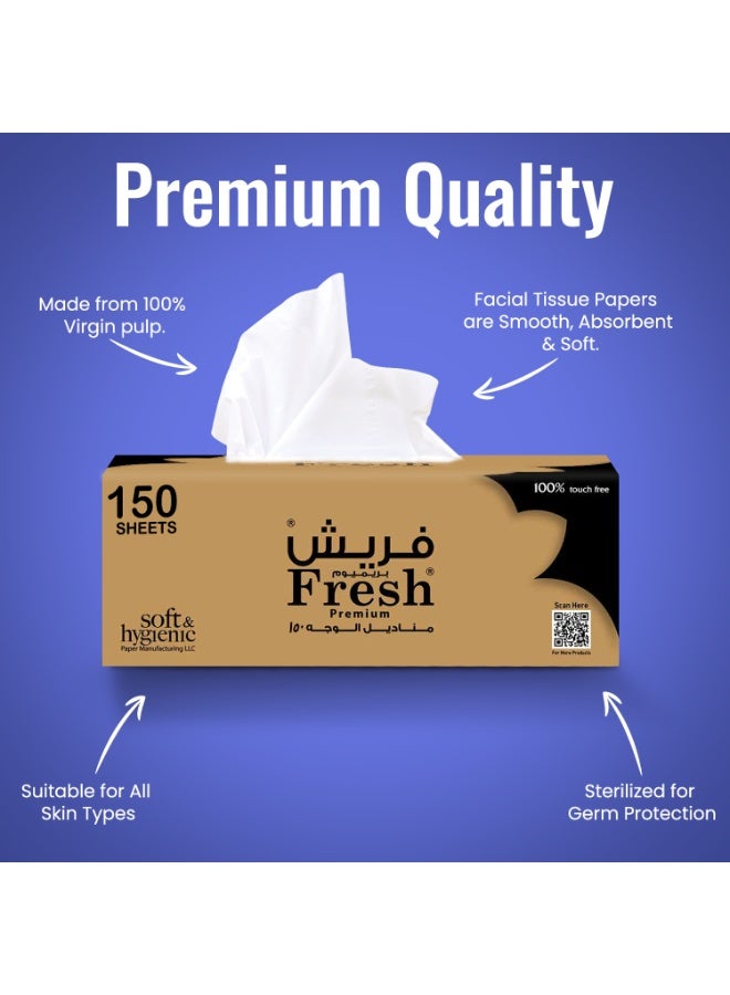 إس إن إتش باكينج علبة مناديل وجه منعشة، تحتوي على 30 علبة، كل علبة تحتوي على 150 منديل × طبقتين، بإجمالي 4500 منديل. - Image 5