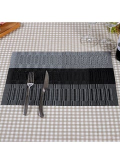 NIBEMINENT PVC Waterproof Placemat Black/Grey  - Image 3