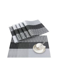 NIBEMINENT PVC Waterproof Placemat Black/Grey  - Image 1
