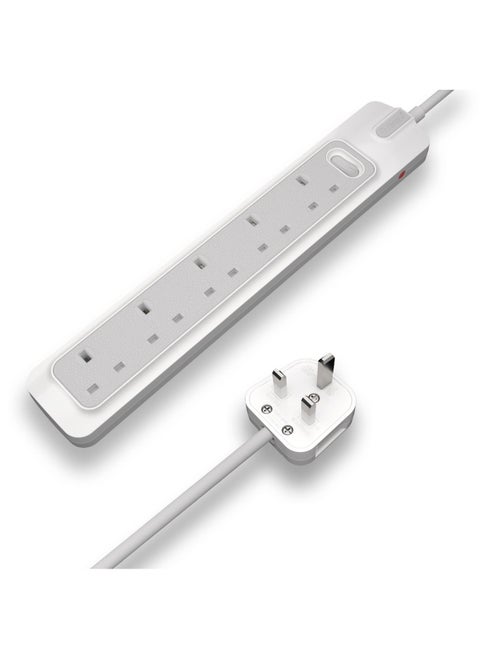 RAFEED Extension Cord 2 Meter 5 Sockets With Master Switch Surge Protection 2990W (WA20006)