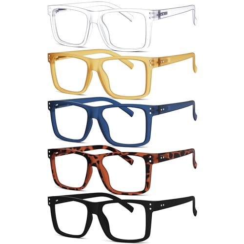 Eyekepper 5-pack Oversized Reading Glasses Square Large Frame Readers for Men and Women +2.00 - Image 1