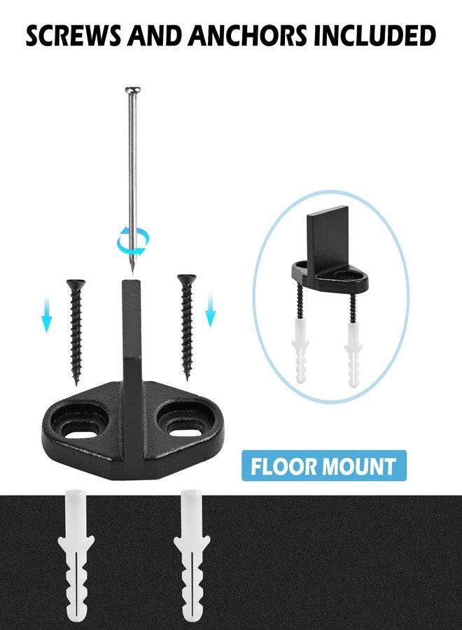 Dirvcp Heavy Duty T-Shaped Barn Door Floor Guide - 2 Pcs Adjustable Bottom Track System for Sliding Door Anti-Jump Stability Support - Image 3