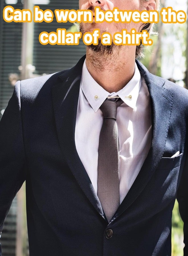 طقم دبابيس ربطة عنق مكون من 3 قطع، دبابيس تثبيت الياقة للقمصان الرجالية، دبابيس ياقة للقمصان، دبابيس طية صدر السترة للبدلات الرجالية، إكسسوارات دبابيس ربطة العنق للرجال، مناسب للمناسبات الرسمية أو التجمعات غير الرسمية، طول 6.5 سم - Image 5