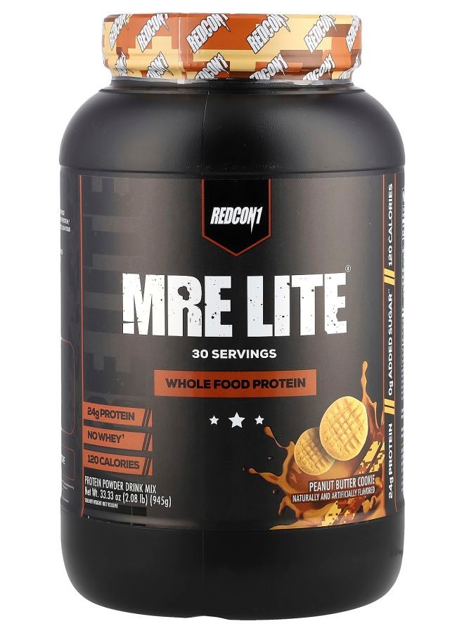 REDCON1 MRE Lite® Whole Food Protein Powder Peanut Butter Cookie 2.08 lb (945 g) - Image 1